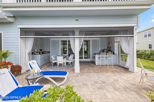 651 Rum Runner Way, Saint Johns, FL 32259 - view of patio / terrace featuring ceiling fan and outdoor dining space