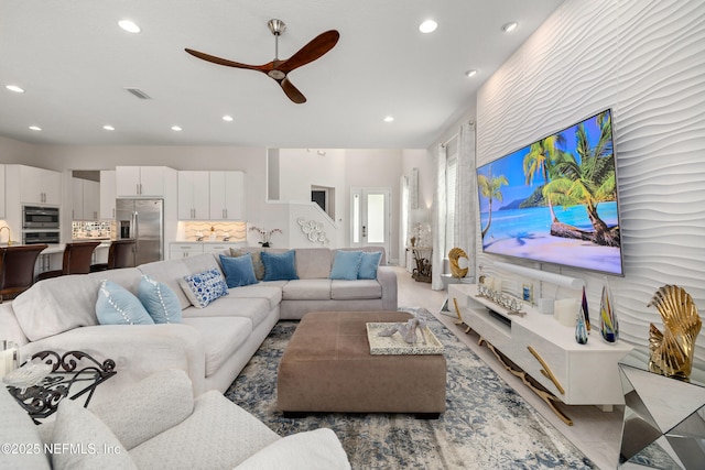 651 Rum Runner Way, Saint Johns, FL 32259 - living room with recessed lighting and a ceiling fan