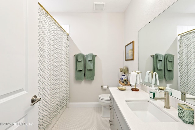 3579 Marsh Reserve Blvd, Jacksonville, FL 32224 - full bath featuring vanity, curtained shower, and tile patterned floors