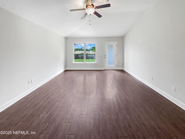 6191 Daylilly Rd, Macclenny, FL 32063 - spare room with dark wood finished floors and a ceiling fan
