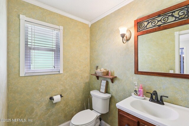 1071 Foxmeadow Trl, Middleburg, FL 32068 - bathroom with vanity and crown molding
