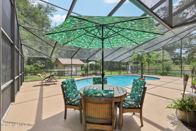 1071 Foxmeadow Trl, Middleburg, FL 32068 - outdoor pool with a lanai and a patio
