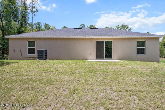 9473 N Athenia Dr, Citrus Springs, FL 34434 - back of house featuring stucco siding and a yard