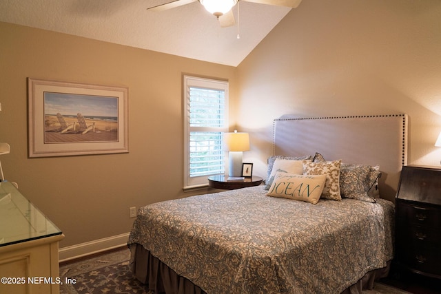 13464 Ellsworth Ln, Jacksonville, FL 32225 - bedroom with lofted ceiling and a ceiling fan
