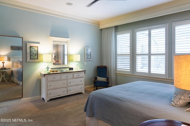 13464 Ellsworth Ln, Jacksonville, FL 32225 - carpeted bedroom with ornamental molding and baseboards