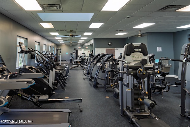 13464 Ellsworth Ln, Jacksonville, FL 32225 - gym with a drop ceiling