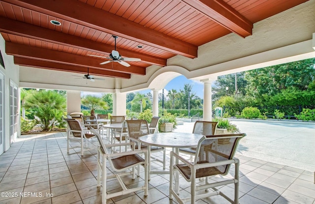 2404 Vista Cove Rd, Saint Augustine, FL 32084 - view of patio featuring outdoor dining space and ceiling fan