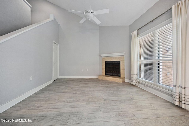 730 Tidewater Ct, Ponte Vedra Beach, FL 32082 - unfurnished living room featuring wood finished floors, healthy amount of natural light, and a ceiling fan