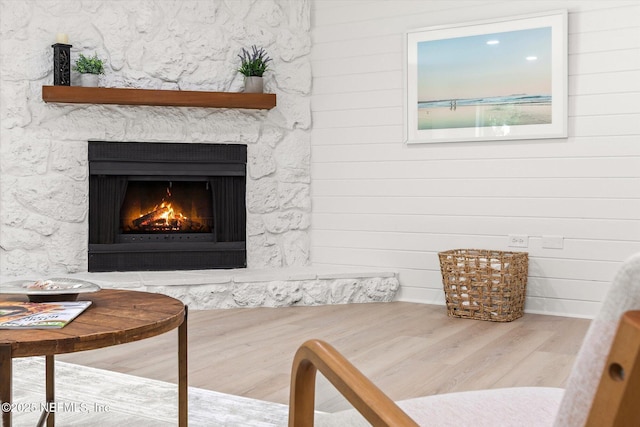 2453 Jetty Ct, Jacksonville, FL 32233 - detailed view of wood finished floors and a fireplace