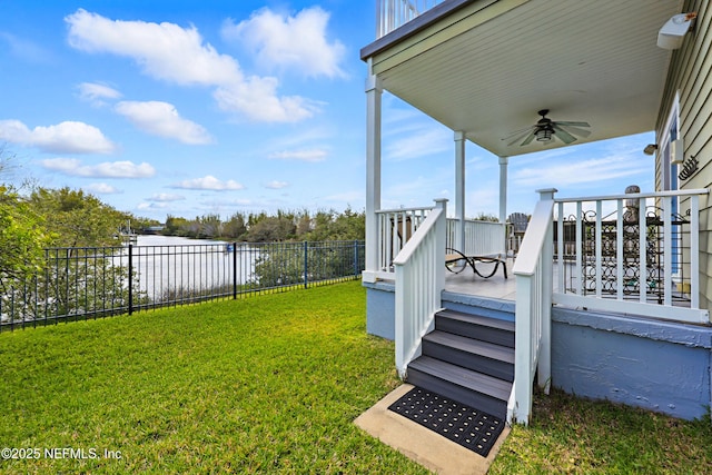 644 Sun Down Cir, Saint Augustine, FL 32080 - view of yard with ceiling fan and a wooden deck