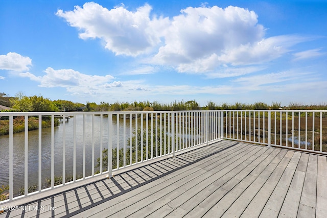 644 Sun Down Cir, Saint Augustine, FL 32080 - wooden terrace featuring a water view