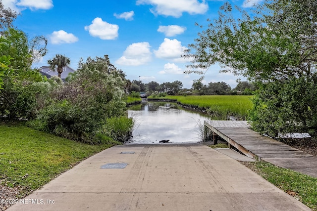 644 Sun Down Cir, Saint Augustine, FL 32080 - dock with a boat ramp and a water view