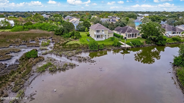 644 Sun Down Cir, Saint Augustine, FL 32080 - aerial perspective of suburban area featuring a large body of water