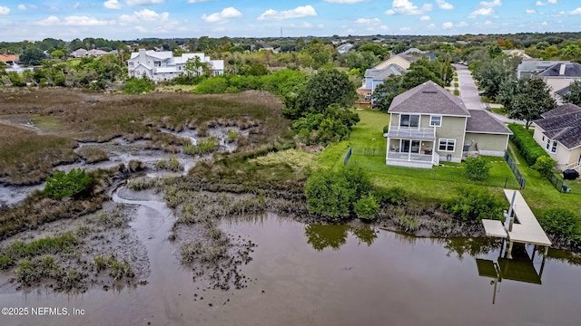 644 Sun Down Cir, Saint Augustine, FL 32080 - aerial view of residential area featuring a large body of water