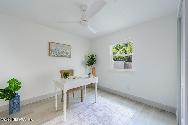 407 Lower 8th Ave S, Jacksonville Beach, FL 32250 - office featuring light wood finished floors and ceiling fan