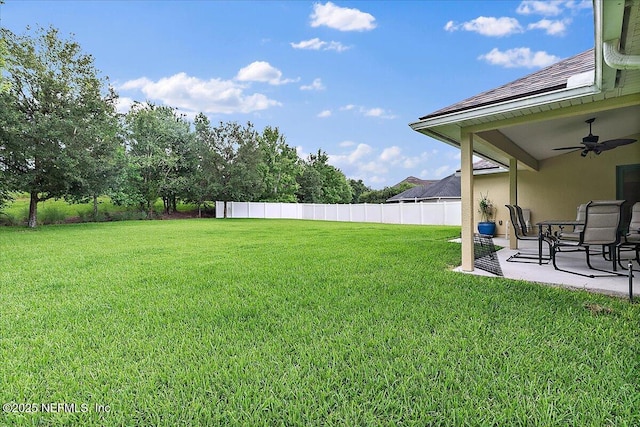 3504 Garibaldi Way, Saint Augustine, FL 32092 - view of yard with a patio area and ceiling fan