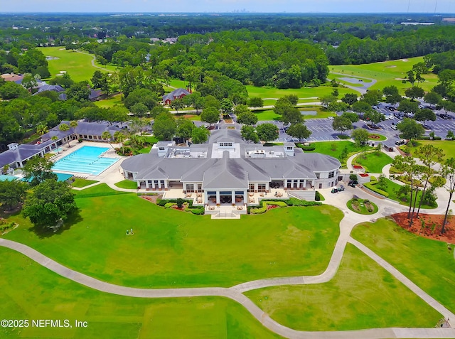 8483 Stables Rd, Jacksonville, FL 32256 - drone / aerial view of a pool and a golf course