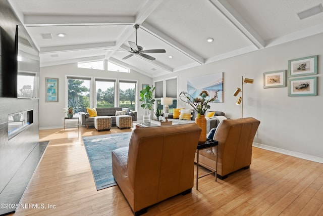 1786 Selva Marina Dr, Atlantic Beach, FL 32233 - living room with a ceiling fan, light wood finished floors, and a premium fireplace
