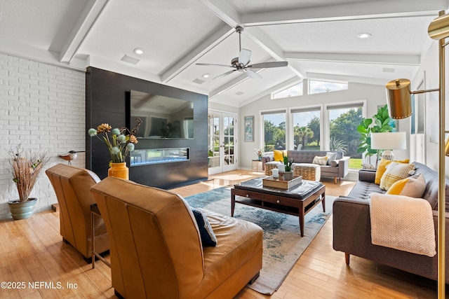 1786 Selva Marina Dr, Atlantic Beach, FL 32233 - living room featuring wood-type flooring and ceiling fan