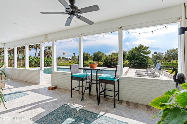 1786 Selva Marina Dr, Atlantic Beach, FL 32233 - sunroom / solarium with ceiling fan