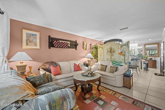 5811 Atlantic Blvd Unit 25, Jacksonville, FL 32207 - living area featuring tile patterned floors and a textured ceiling