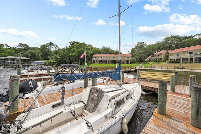 5811 Atlantic Blvd Unit 25, Jacksonville, FL 32207 - dock area with a water view and view of wooded area