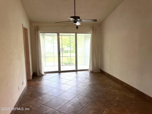 1102 Wood Hill Pl Unit 1102, Jacksonville, FL 32256 - tiled empty room with ceiling fan and a textured ceiling