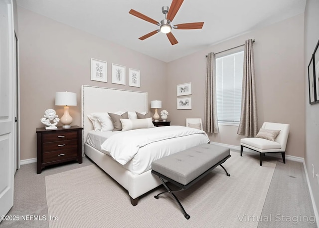 1356 Barrington Cir, Saint Augustine, FL 32092 - bedroom featuring light colored carpet and ceiling fan