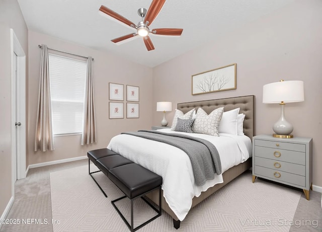 1356 Barrington Cir, Saint Augustine, FL 32092 - bedroom with light carpet and ceiling fan