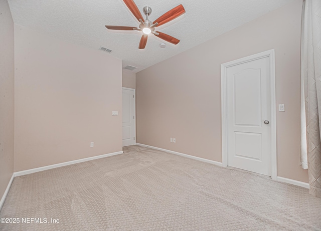 1356 Barrington Cir, Saint Augustine, FL 32092 - unfurnished room featuring ceiling fan, light carpet, and a textured ceiling
