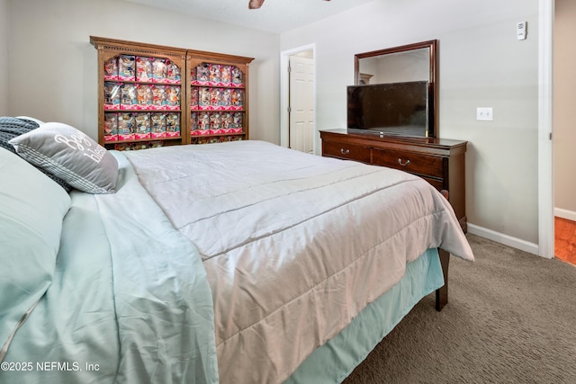 210 N Saint Clair St, Starke, FL 32091 - bedroom with carpet and a ceiling fan