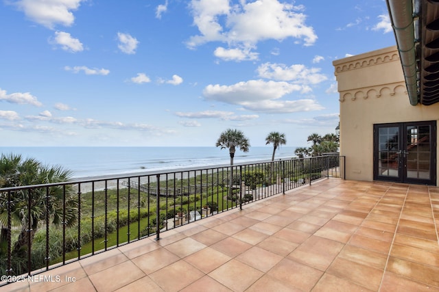 1185 Ponte Vedra Blvd, Ponte Vedra Beach, FL 32082 - patio / terrace with french doors and view of water and beach