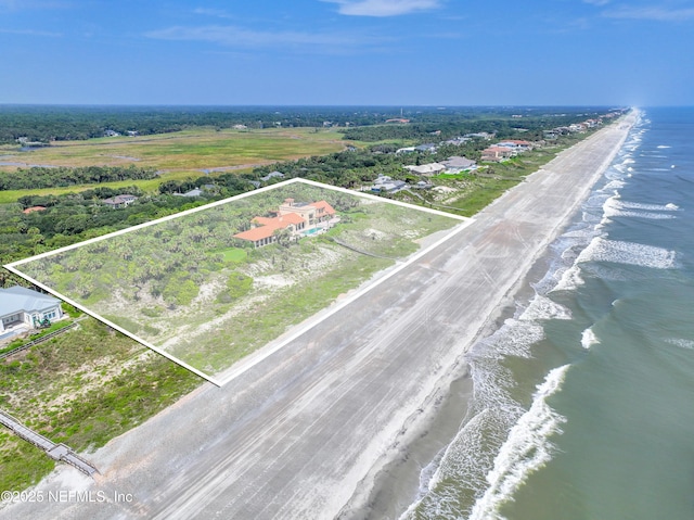 1185 Ponte Vedra Blvd, Ponte Vedra Beach, FL 32082 - aerial view of property and surrounding area featuring property parcel outlined and a large body of water