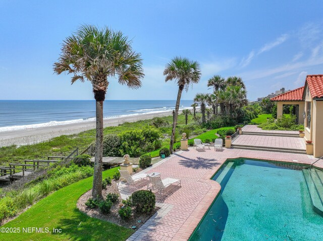 1185 Ponte Vedra Blvd, Ponte Vedra Beach, FL 32082 - swimming pool featuring a patio and view of water and beach