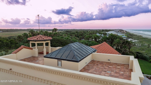 1185 Ponte Vedra Blvd, Ponte Vedra Beach, FL 32082 - pool at dusk featuring a gazebo and a water view
