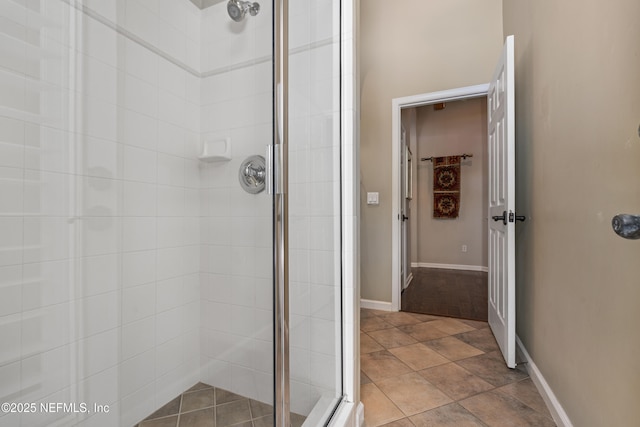 312 Bartram Trl, Saint Johns, FL 32259 - bathroom with a stall shower and baseboards