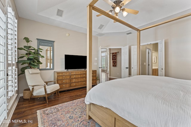 312 Bartram Trl, Saint Johns, FL 32259 - bedroom with wood finished floors and ceiling fan