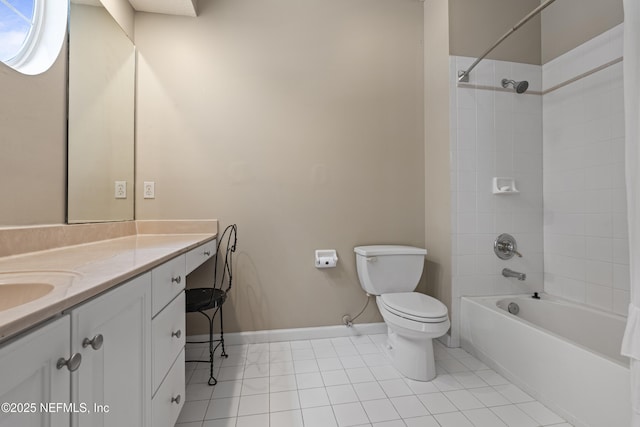 312 Bartram Trl, Saint Johns, FL 32259 - bathroom featuring vanity, tile patterned flooring, and bathing tub / shower combination