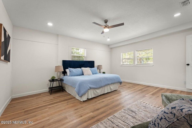 8940 Monroe Ave, Jacksonville, FL 32208 - bedroom featuring light wood-style floors, recessed lighting, and a ceiling fan