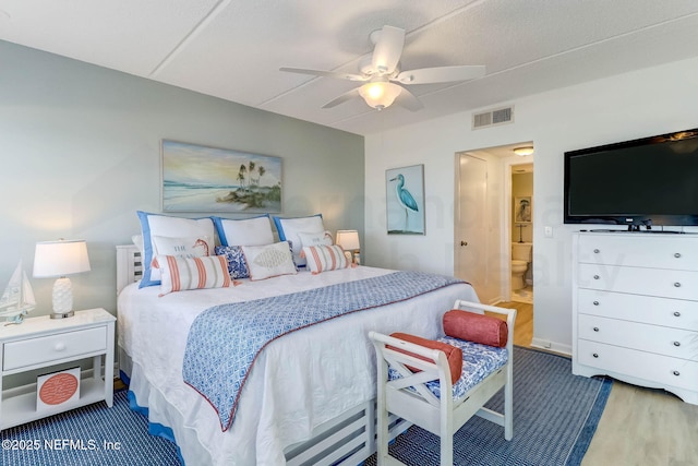 3350 S Fletcher Ave Unit C5, Fernandina Beach, FL 32034 - bedroom featuring a ceiling fan and wood finished floors