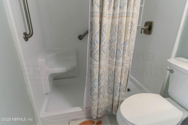 3350 S Fletcher Ave Unit C5, Fernandina Beach, FL 32034 - bathroom with toilet and a shower stall
