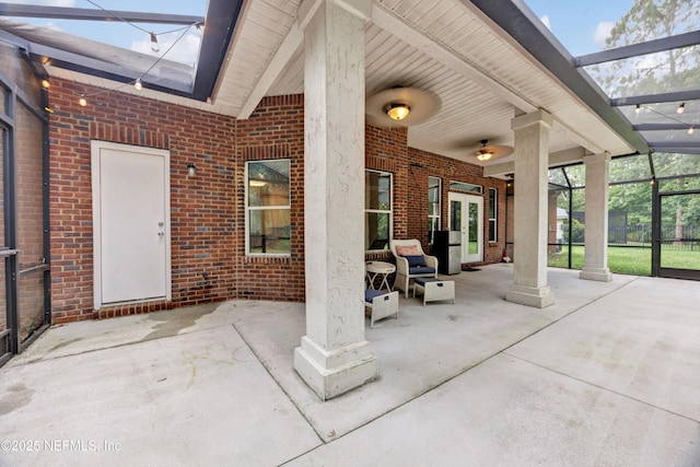 2502 Willow Creek Dr, Fleming Island, FL 32003 - view of patio featuring glass enclosure