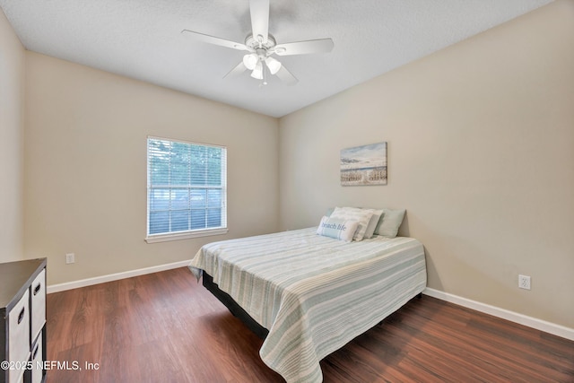 2502 Willow Creek Dr, Fleming Island, FL 32003 - bedroom featuring wood finished floors and a ceiling fan