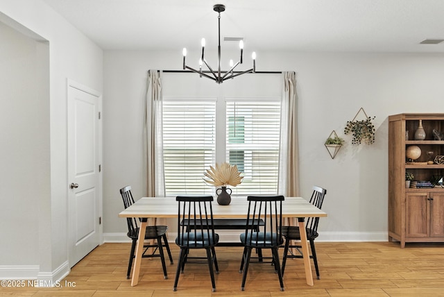 133 Wambaw Dr, Saint Johns, FL 32259 - dining space featuring light wood-type flooring and a chandelier