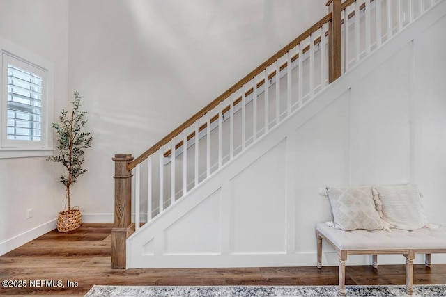 246 Glenneyre Cir, Saint Augustine, FL 32092 - stairway with wood finished floors and baseboards