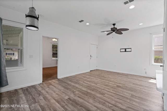 5834 Harris Ave, Jacksonville, FL 32211 - spare room with ceiling fan, wood finished floors, and recessed lighting