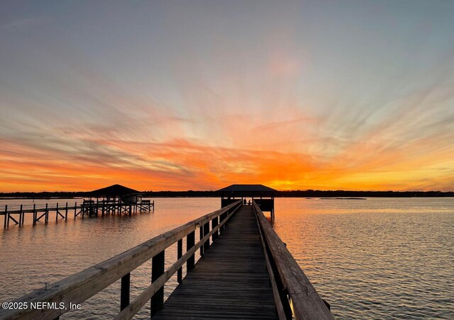 644 Casa Fuerta Ln, Saint Augustine, FL 32080 - dock area featuring a water view