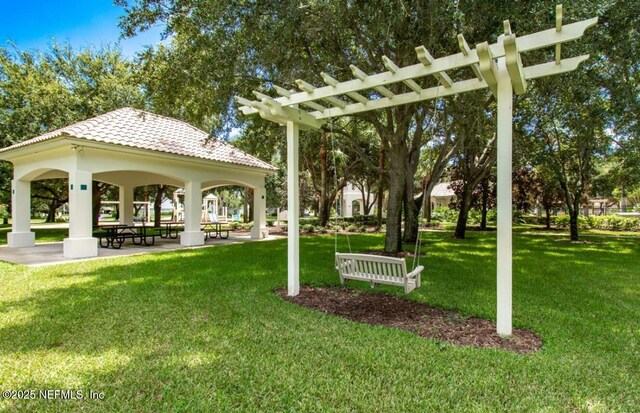 644 Casa Fuerta Ln, Saint Augustine, FL 32080 - view of community with a gazebo and a yard