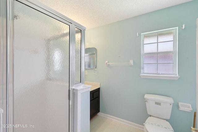 1835 Harbor Island Dr, Fleming Island, FL 32003 - full bathroom featuring vanity, a shower stall, and a textured ceiling