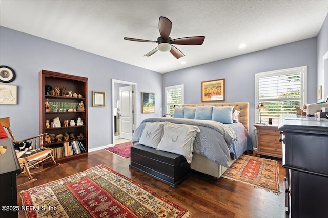 141 Mediterra Ave, Ponte Vedra, FL 32081 - bedroom featuring multiple windows, wood finished floors, a ceiling fan, and recessed lighting